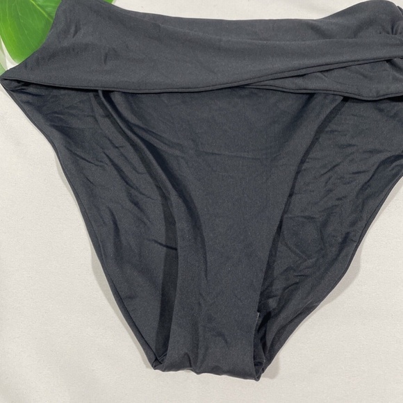 NEW Becca [ Small ] Color Code Crossover‎ High Waist Bikini Bottoms in Black - Picture 6 of 11